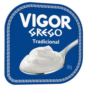 Iogurte Grego com Creme Adoçado Tradicional Vigor Pote 90g