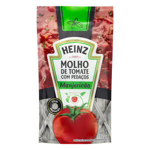 Molho de Tomate com Pedaços e com Manjericão Heinz Sachê 300g