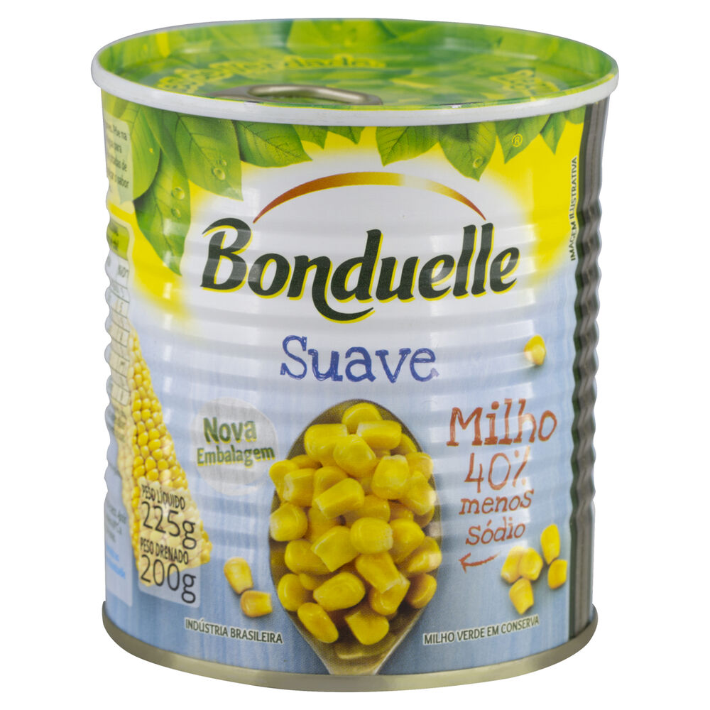 Milho Verde em Conserva Suave Bonduelle Lata Peso Líquido 225g Peso Drenado 200g