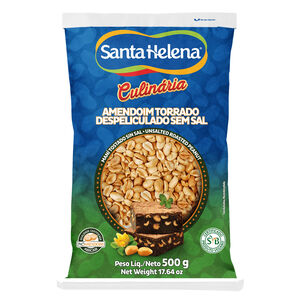 Amendoim Torrado Despeliculado sem Sal Santa Helena 500g
