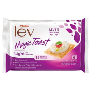 Torrada Light Marilan Lev Magic Toast Pacote 110g 6 Unidades