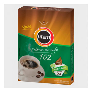 Filtro de Café Utam 102 Caixa com 30 Unidades