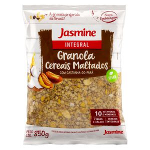 Granola Integral com Cereais Maltados com Uva-Passa e Castanha-do-Pará Jasmine Pacote 850g