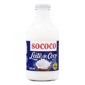Leite de Coco RTC Pasteurizado Homogeneizado Sococo Vidro 200ml