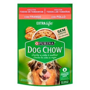 Alimento 100% Completo & Balanceado para Cães Adultos com Frango Purina Dog Chow Extra Life Sachê 100g