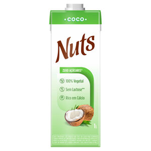 Bebida à Base de Coco Zero Açúcar Nuts Caixa 1l
