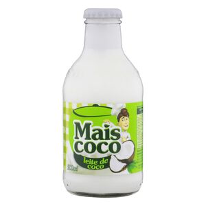 Leite de Coco Pasteurizado e Homogeneizado Mais Coco Vidro 200ml