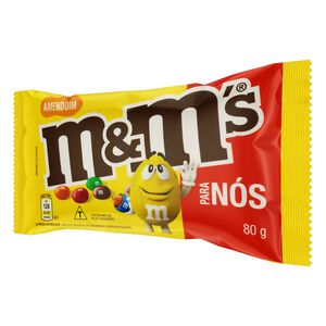 Confeito de Chocolate ao Leite com Amendoim M&M's para Nós Pacote 80g