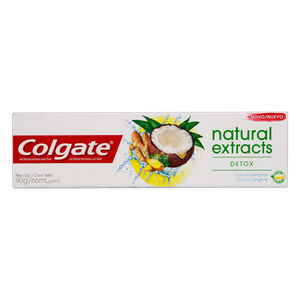 Gel Dental Anticárie com Flúor Coco e Gengibre Colgate Natural Extracts Detox Caixa 90g