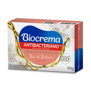 Sabonete Barra Antibacteriano Biocrema Flor de Hibisco 90g