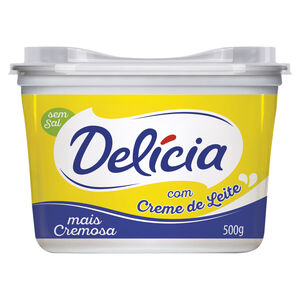 Margarina sem Sal com Creme de Leite Delícia Pote 500g