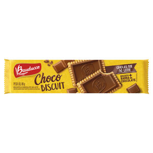 Biscoito e Chocolate ao Leite Bauducco Choco Biscuit Pacote 80g