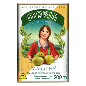 Óleo Composto de Soja e Oliva (12%) Tradicional Maria Lata 200ml