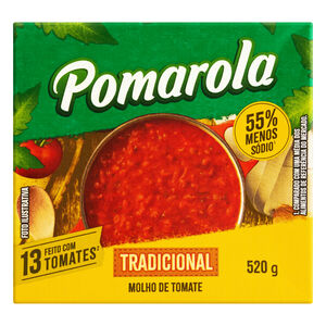 Molho de Tomate Tradicional Pomarola Caixa 520g