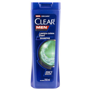 Shampoo Anticaspa com Minerais Oceânicos Bio Booster Clear Men Limpeza Diária Frasco 200ml