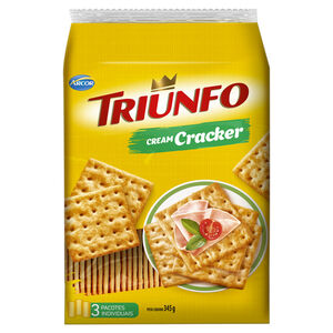 Biscoito Cream Cracker Triunfo Pacote 345g 3 Unidades