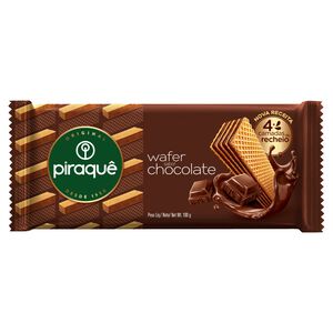 Biscoito Wafer Recheio Chocolate Piraquê Pacote 100g