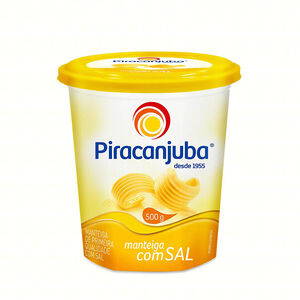 Manteiga de Primeira Qualidade com Sal Piracanjuba Pote 500g