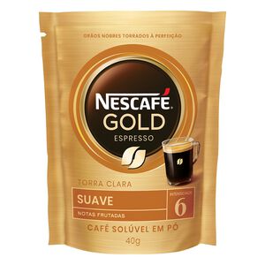 Café Solúvel em Pó Espresso Suave Nescafé Gold Sachê 40g