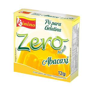 Gelatina em Pó Zero Açúcar Sabor Abacaxi Kinino 20g