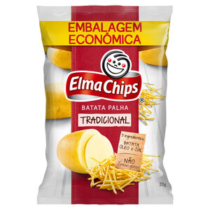 Batata Palha Tradicional Elma Chips Pacote 215g Embalagem Econômica