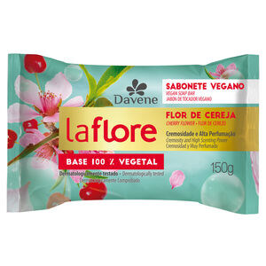 Sabonete em Barra Vegetal Flor de Cereja Davene La Flore Flow Pack 150g