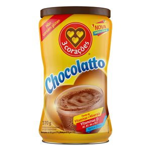 Achocolatado Pó 3 Corações Chocolatto Lata 370g