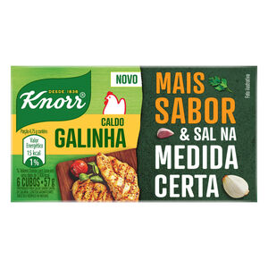 Preparado para Caldo em Tablete Carne de Galinha Knorr Mais Sabor Caixa 57g 6 Unidades
