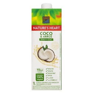Bebida à Base de Arroz e Coco Enriquecida com Vitaminas A, D e Cálcio sem Adição de Açúcar Nature's Heart Caixa 1l