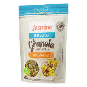 Granola Castanha, Frutas Tropicais e Chia Zero Açúcar para Dietas com Ingestão Controlada de Açúcares Jasmine Especial Pouch 250g