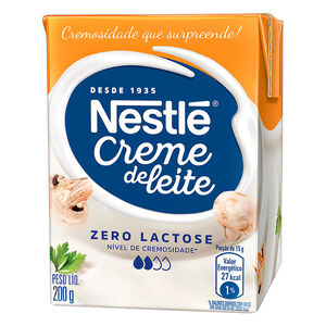 Creme de Leite UHT Leve Homogeneizado Zero Lactose para Dietas com Restrição de Lactose Nestlé Caixa 200g