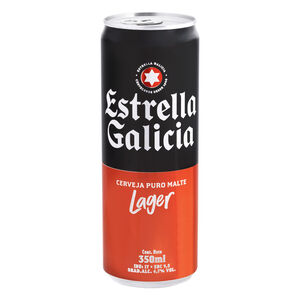 Cerveja Lager Puro Malte Estrella Galicia Lata 350ml