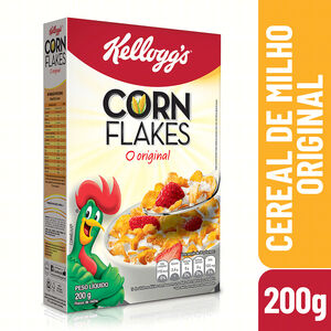 Cereal Matinal Original com Flocos de Milho Kellogg's Corn Flakes Caixa 200g