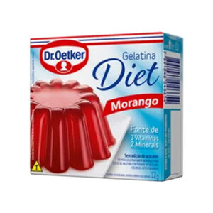 Gelatina Pó Morango Diet Dr. Oetker Caixa 12g