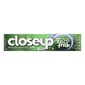 Gel Dental com Flúor Menthol Paradise Closeup Proteção 360° Fresh Caixa 90g