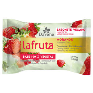 Sabonete em Barra Vegetal Morango Davene La Fruta Flow Pack 150g