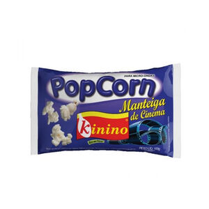 Milho de Pipoca para Micro-ondas sabor Manteiga de Cinema Kinino 100g