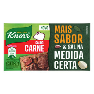 Preparado para Caldo em Tablete Carne Knorr Mais Sabor Caixa 57g 6 Unidades
