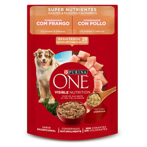 Alimento para Cães Adultos e Filhotes Frango Purina One Super Nutrientes Sachê 85g