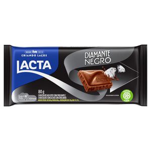 Chocolate ao Leite Lacta Diamante Negro Pacote 80g