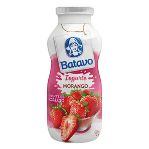Iogurte Parcialmente Desnatado com Preparado de Morango Batavo Frasco 170g