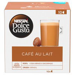Café Au Lait em Cápsula Nescafé Dolce Gusto Caixa 100g 10 Unidades 