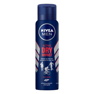 Desodorante Nivea Aerosol Men Active Dry Impact Antitranspirante Masculino com 150ml