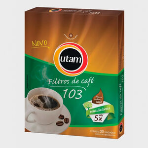 Filtro de Café Utam 103 Caixa com 30 Unidades