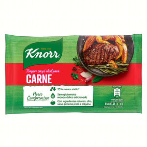 Tempero em Pó para Carnes Knorr Pacote 40g 8 Unidades de 5g Cada