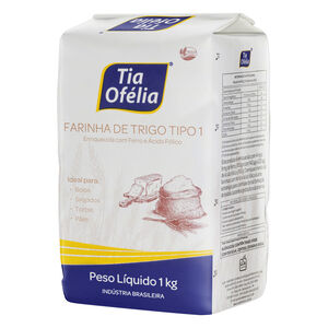 Farinha de Trigo Tipo 1 Tia Ofélia Pacote 1kg