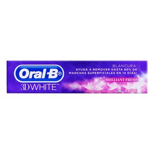 Creme Dental Anticárie com Flúor Oral-B 3D White Brilliant Fresh Caixa 70g